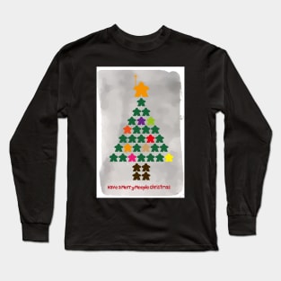 Have a Merry Meeple Christmas (Meeple Christmas Tree) - Board Games Design - Board Game Art Long Sleeve T-Shirt